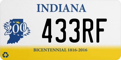 IN license plate 433RF