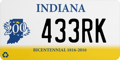 IN license plate 433RK