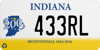 IN license plate 433RL