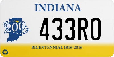 IN license plate 433RO