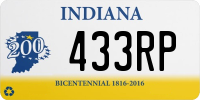 IN license plate 433RP