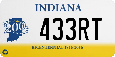 IN license plate 433RT