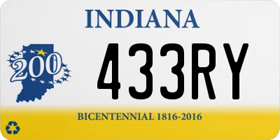 IN license plate 433RY
