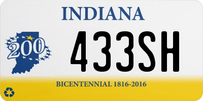 IN license plate 433SH