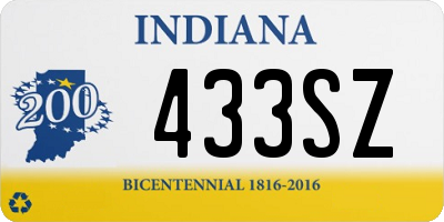 IN license plate 433SZ