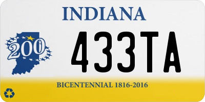 IN license plate 433TA