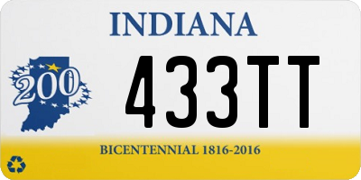 IN license plate 433TT