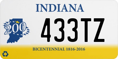 IN license plate 433TZ