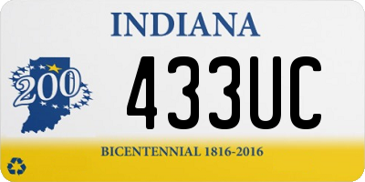 IN license plate 433UC