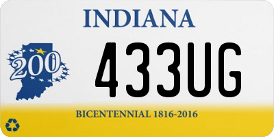 IN license plate 433UG