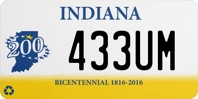 IN license plate 433UM