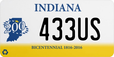 IN license plate 433US