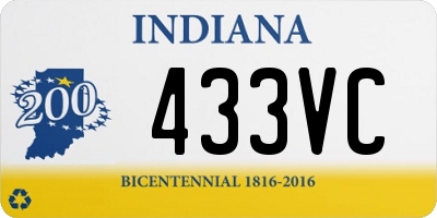 IN license plate 433VC