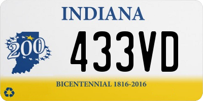 IN license plate 433VD