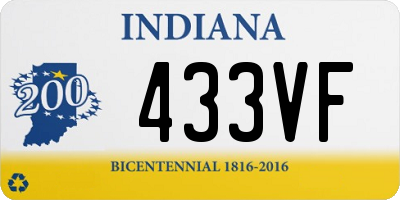 IN license plate 433VF