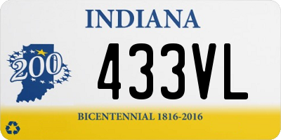 IN license plate 433VL