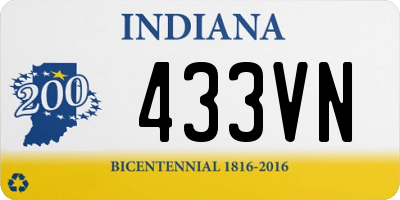 IN license plate 433VN