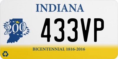 IN license plate 433VP