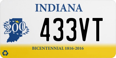 IN license plate 433VT