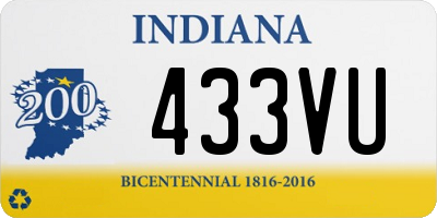 IN license plate 433VU