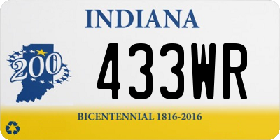 IN license plate 433WR