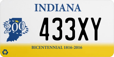 IN license plate 433XY