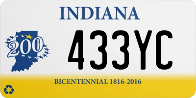 IN license plate 433YC