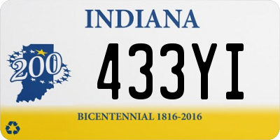 IN license plate 433YI