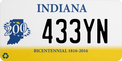 IN license plate 433YN