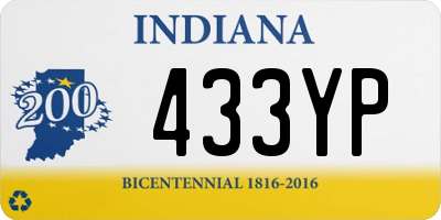 IN license plate 433YP