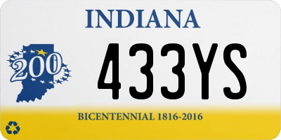 IN license plate 433YS