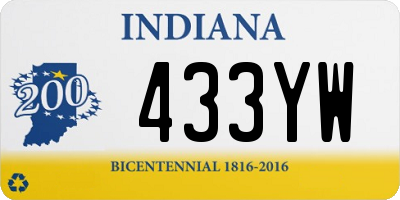 IN license plate 433YW