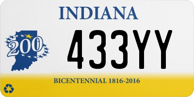 IN license plate 433YY