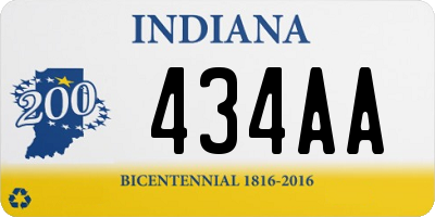 IN license plate 434AA