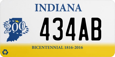 IN license plate 434AB