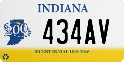 IN license plate 434AV