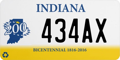 IN license plate 434AX