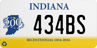 IN license plate 434BS