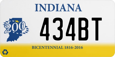 IN license plate 434BT