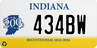 IN license plate 434BW