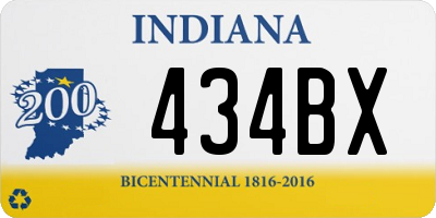 IN license plate 434BX