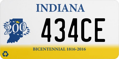 IN license plate 434CE