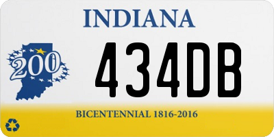 IN license plate 434DB