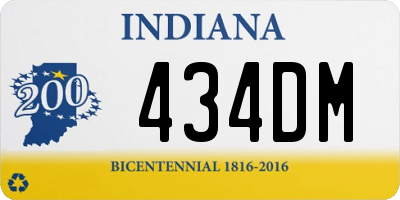 IN license plate 434DM