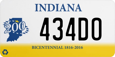 IN license plate 434DO