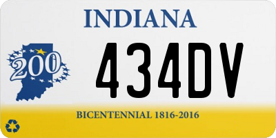 IN license plate 434DV