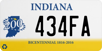 IN license plate 434FA