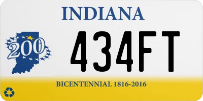 IN license plate 434FT