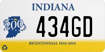 IN license plate 434GD