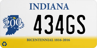 IN license plate 434GS